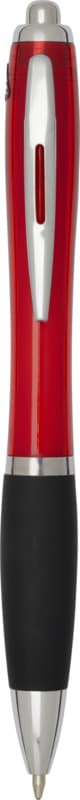 Nash RCS recycled plastic ballpoint pen with coloured barrel and black grip (black ink)