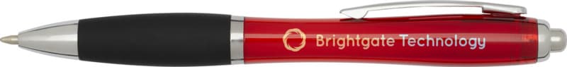 Nash RCS recycled plastic ballpoint pen with coloured barrel and black grip (black ink) 5