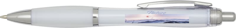 Nash RCS recycled plastic ballpoint pen with coloured barrel and grip (blue ink) 5