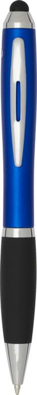 Nash RCS recycled plastic stylus ballpoint pen with coloured barrel and black grip (blue ink)