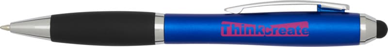 Nash RCS recycled plastic stylus ballpoint pen with coloured barrel and black grip (blue ink) 5