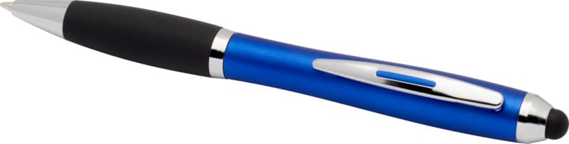 Nash RCS recycled plastic stylus ballpoint pen with coloured barrel and black grip (black ink) 4