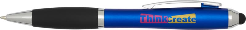 Nash RCS recycled plastic stylus ballpoint pen with coloured barrel and black grip (black ink) 5