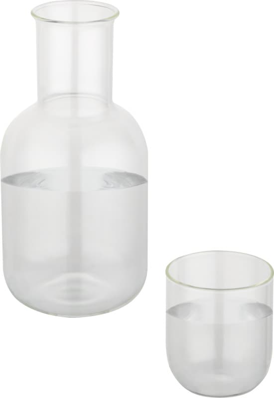 Amelie glass carafe and cup set with matt finish 1