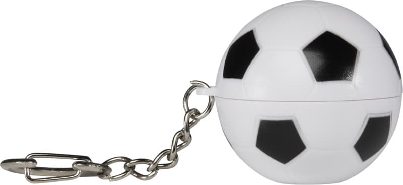 Rami football-shaped vanilla lip balm with SPF 15 and keychain 2