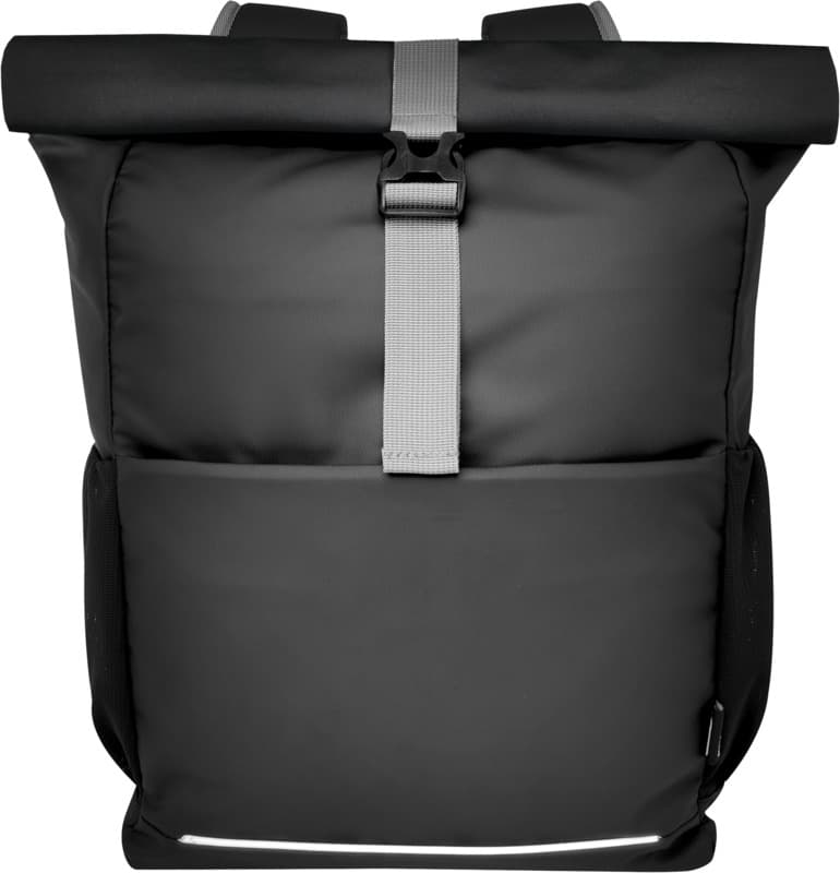 Aqua 15" GRS recycled water resistant roll-top bike bag 20L 4