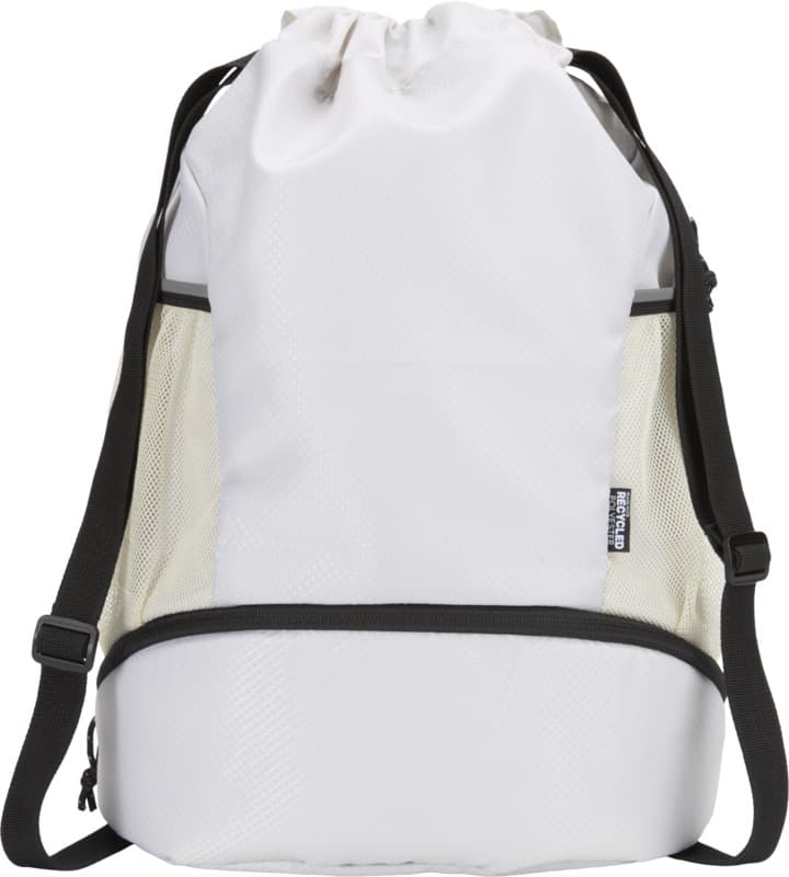 Varyon GRS recycled sports drawstring bag with bottom compartment 18L 2