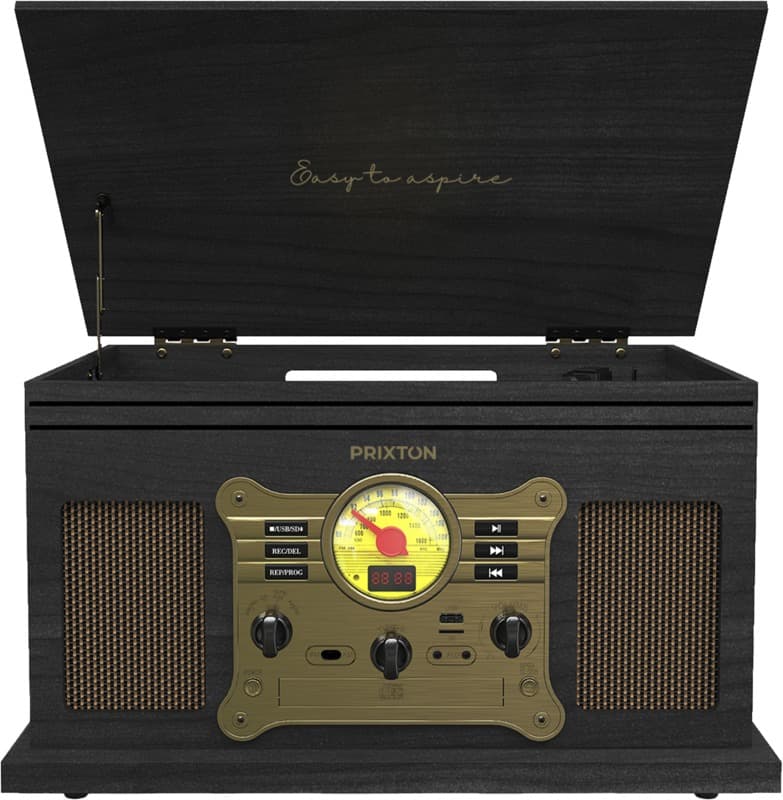 Prixton Century vinyl turntable and music player 2