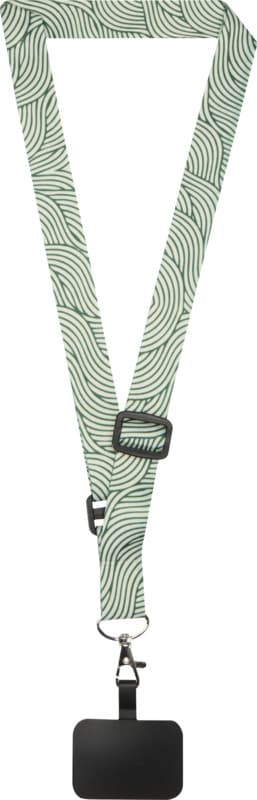 Lyra RPET sublimation adjustable lanyard with phone holder