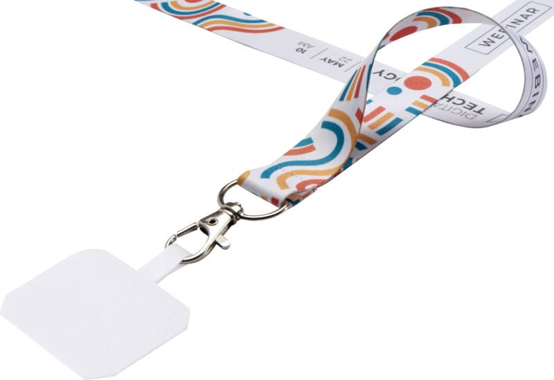 Addie sublimation RPET lanyard with phone holder and safety breakaway 4