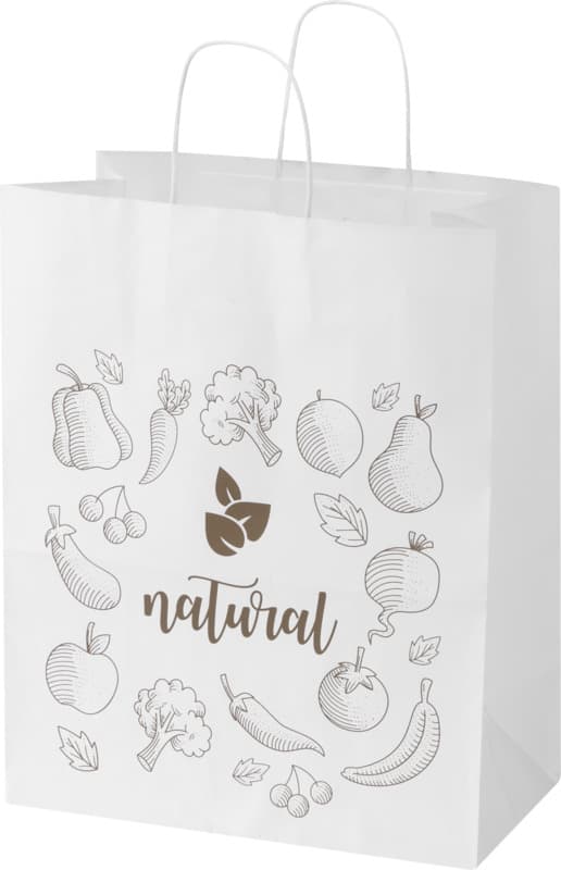 Kraft 80-90 g/m2 paper bag with twisted handles - 32 x 17 x 39 cm