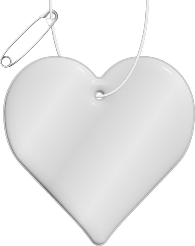 RFX™ H-16 heart-shaped lightweight reflective PVC hanger