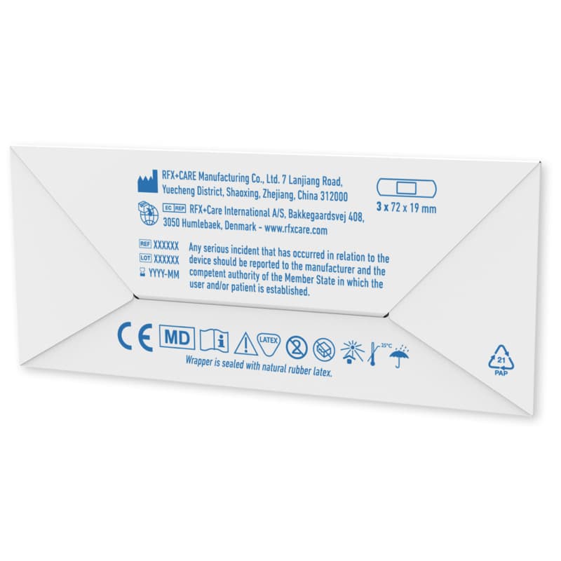 3-pieces customisable plasters with full colour printed kraft paper envelope 3