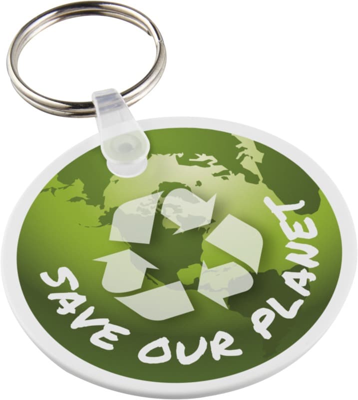 Tait circle-shaped recycled keychain