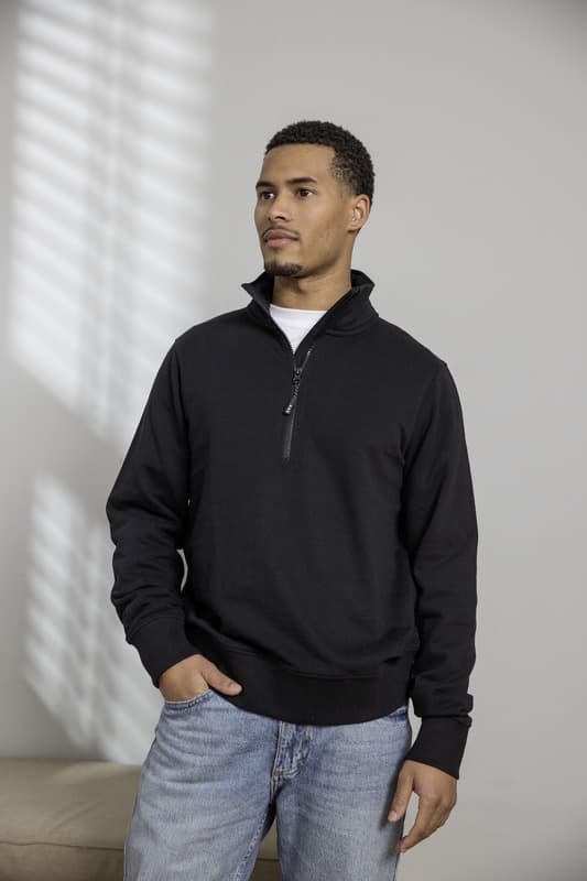 Tin 280 g/m² unisex Aware™ recycled quarter zip sweater  5