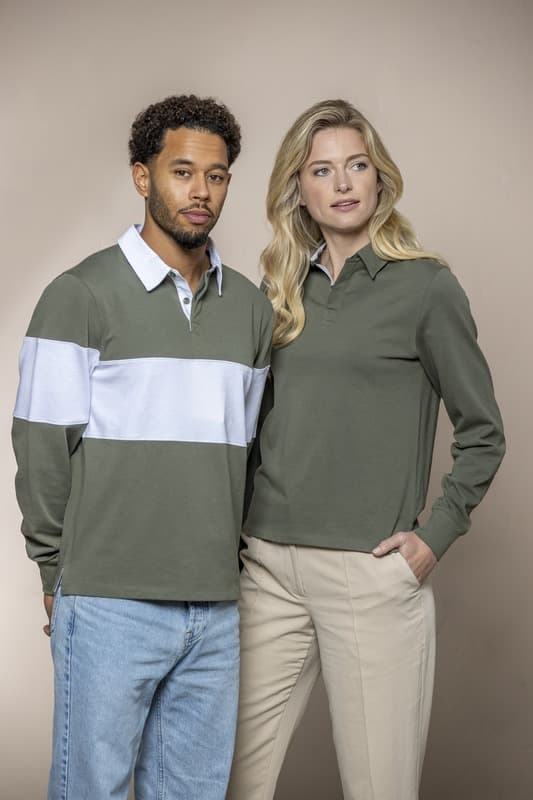 Clyde unisex organic rugby polo sweatshirt 5