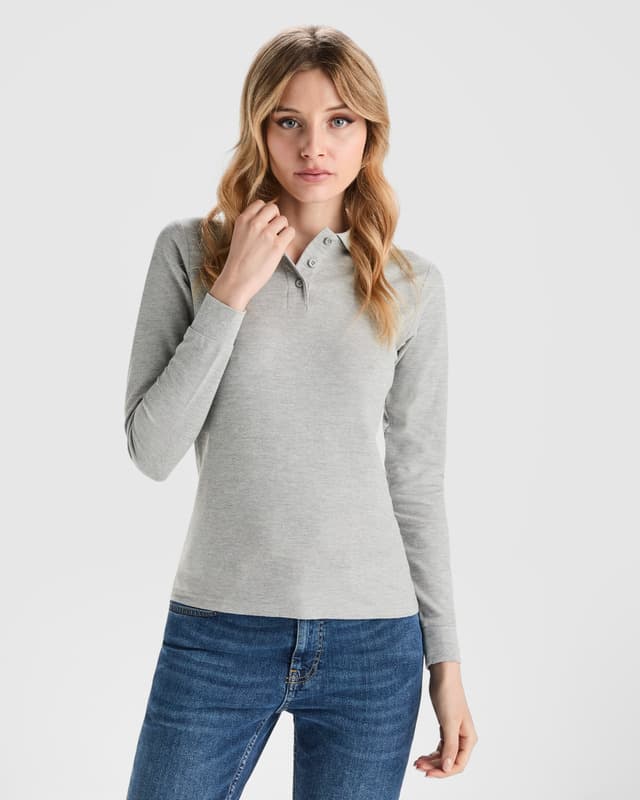 Estrella 220 g/m² long sleeve women's polo 3
