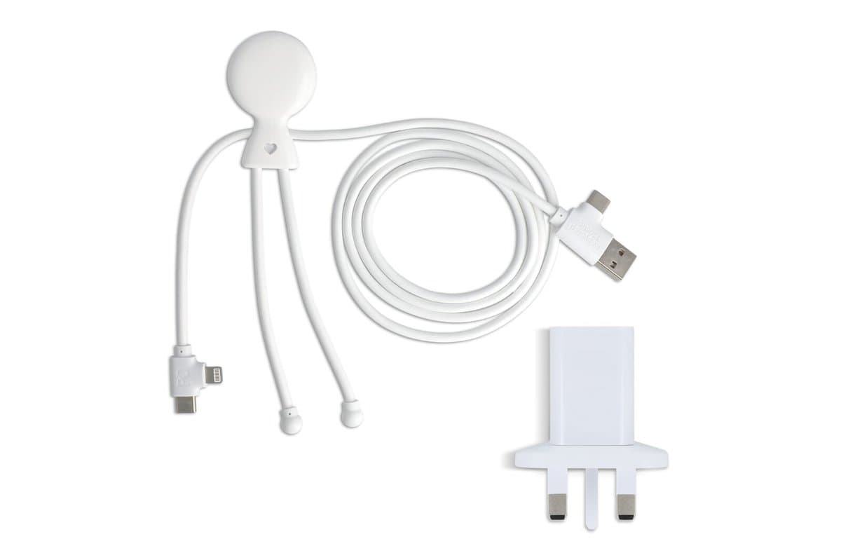2090 - Xoopar Mr Bio Long Charging Cable + UK Plug Adapter 3
