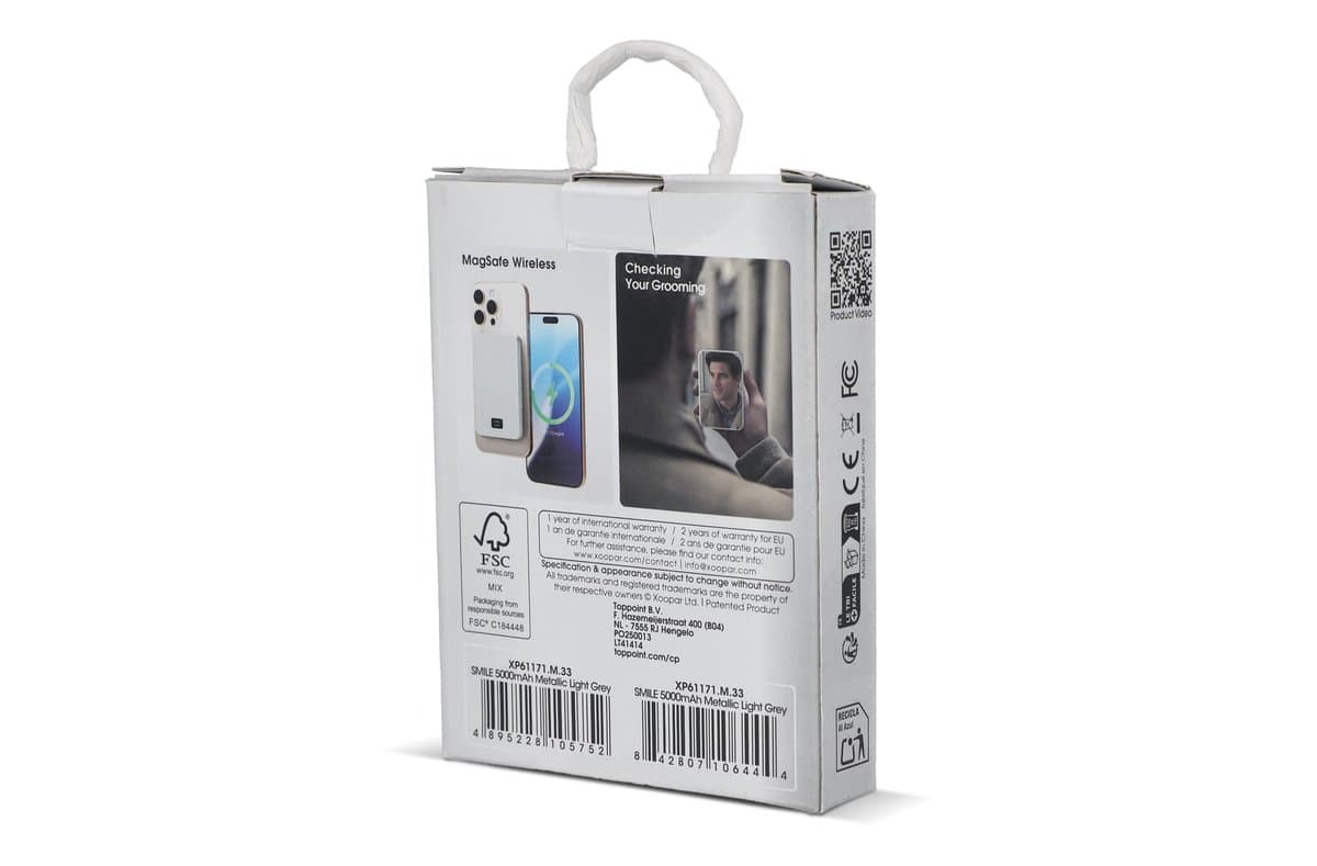 Xoopar Smile Wireless Mirror Powerbank Compatible with MagSafe 5000 mAh 5