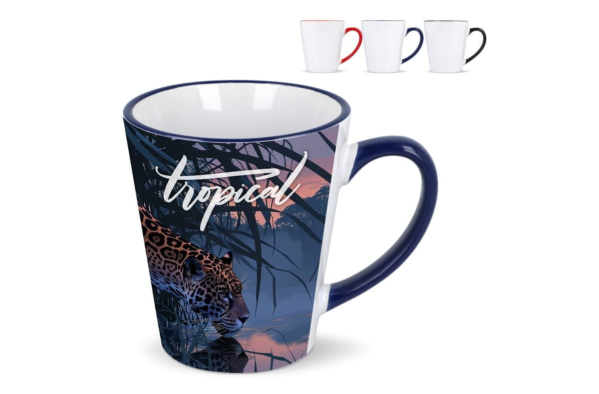 Mug subli Melbourne colored edge & handle 300ml