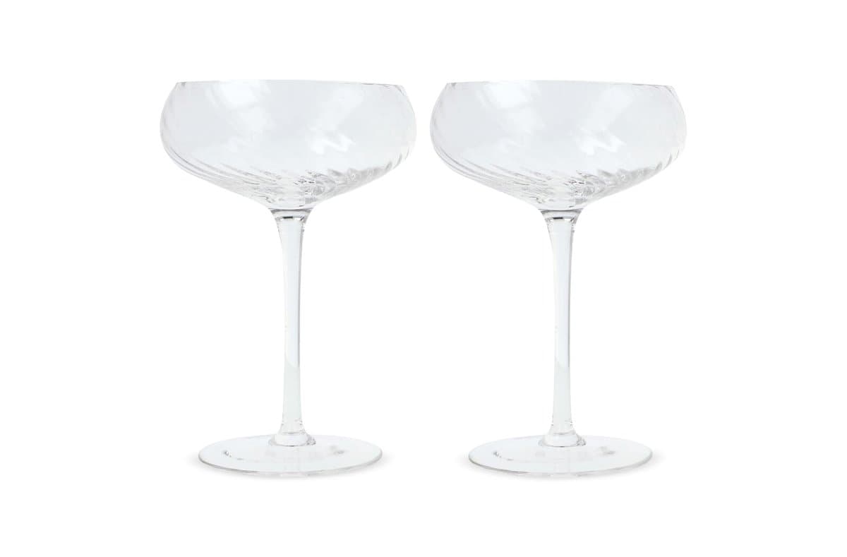 Byon Opacity set of 2 champagne glasses with stylish glass pattern 300ml 3