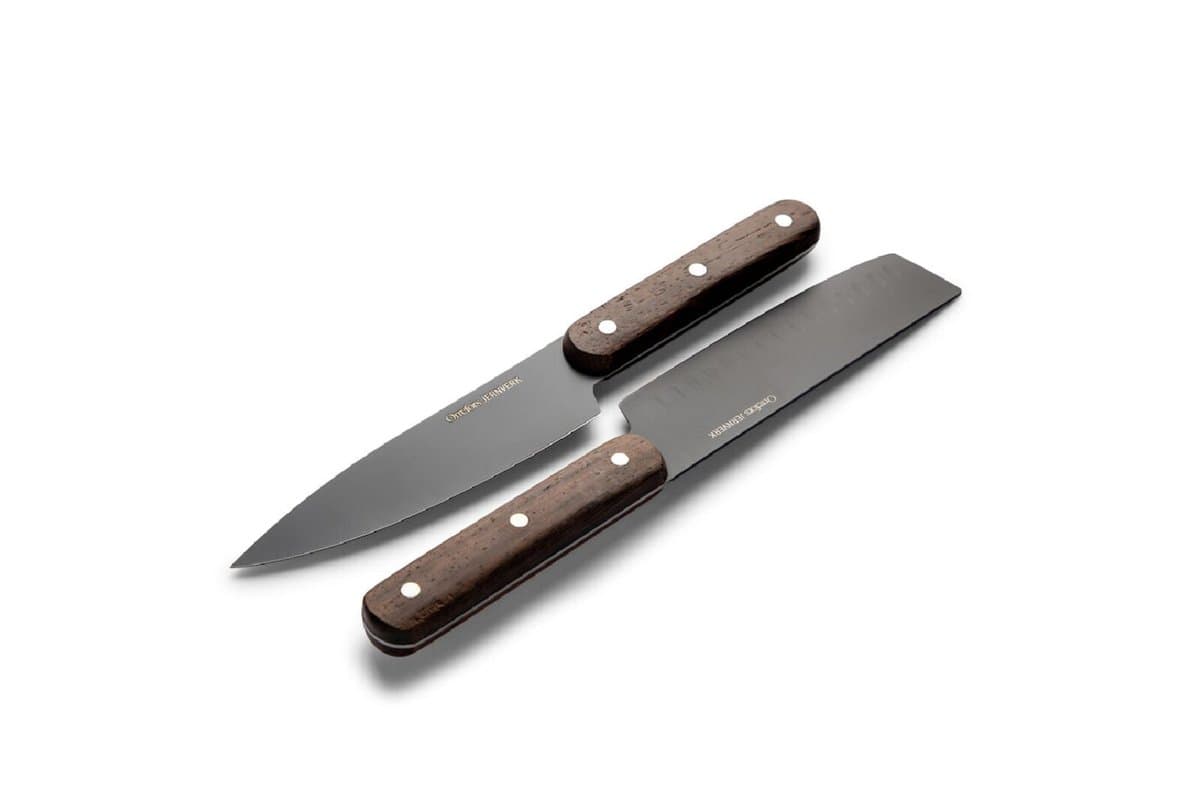 Orrefors Jernverk set of 2 knives, black & wood 3
