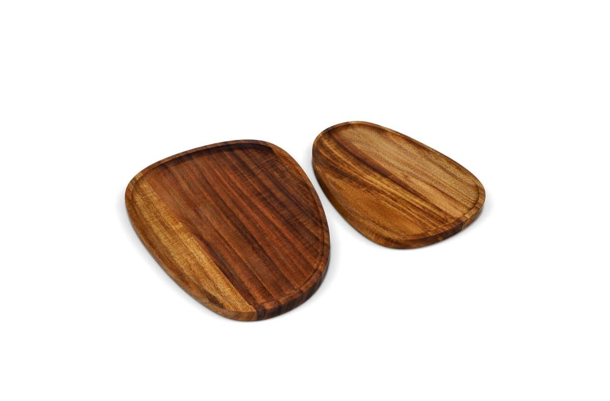 InSideOut 2-pack wooden trays in organic shape 5
