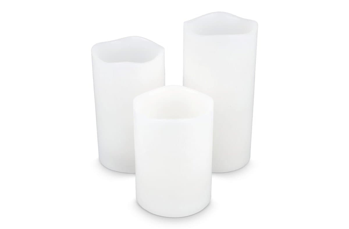 Koselys 3-Piece LED Wax Candle Set (Battery Operated) 3