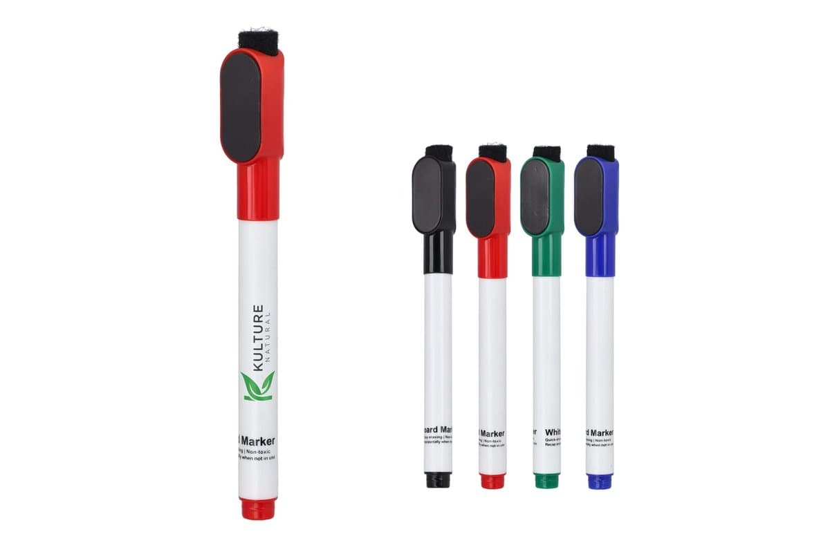 Whiteboard marker with magnet & wiper