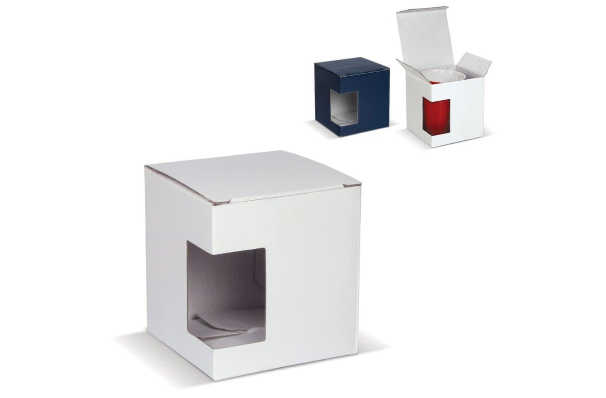 Box mug with window