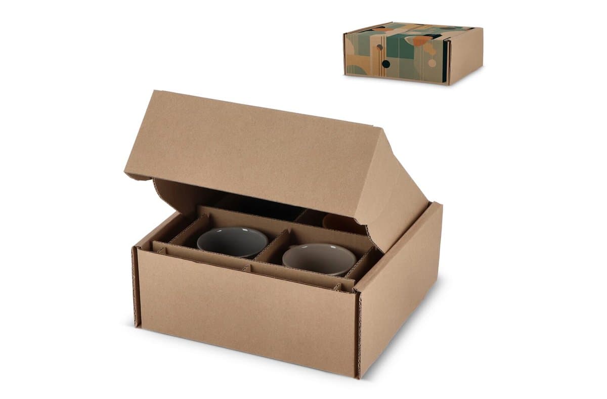 Custom made giftbox for 4 pcs mugs  24.3 x 24.3 x 9.9 cm 1