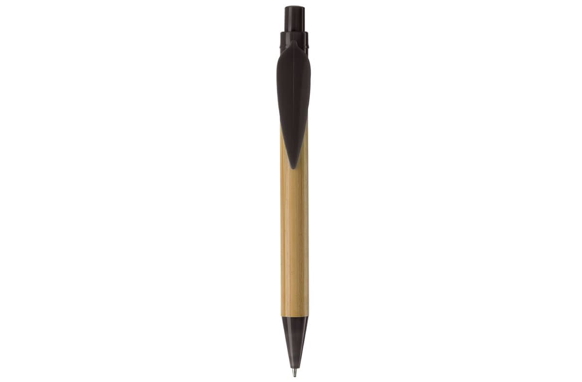 Bamboo pen with plastic leafclip 5