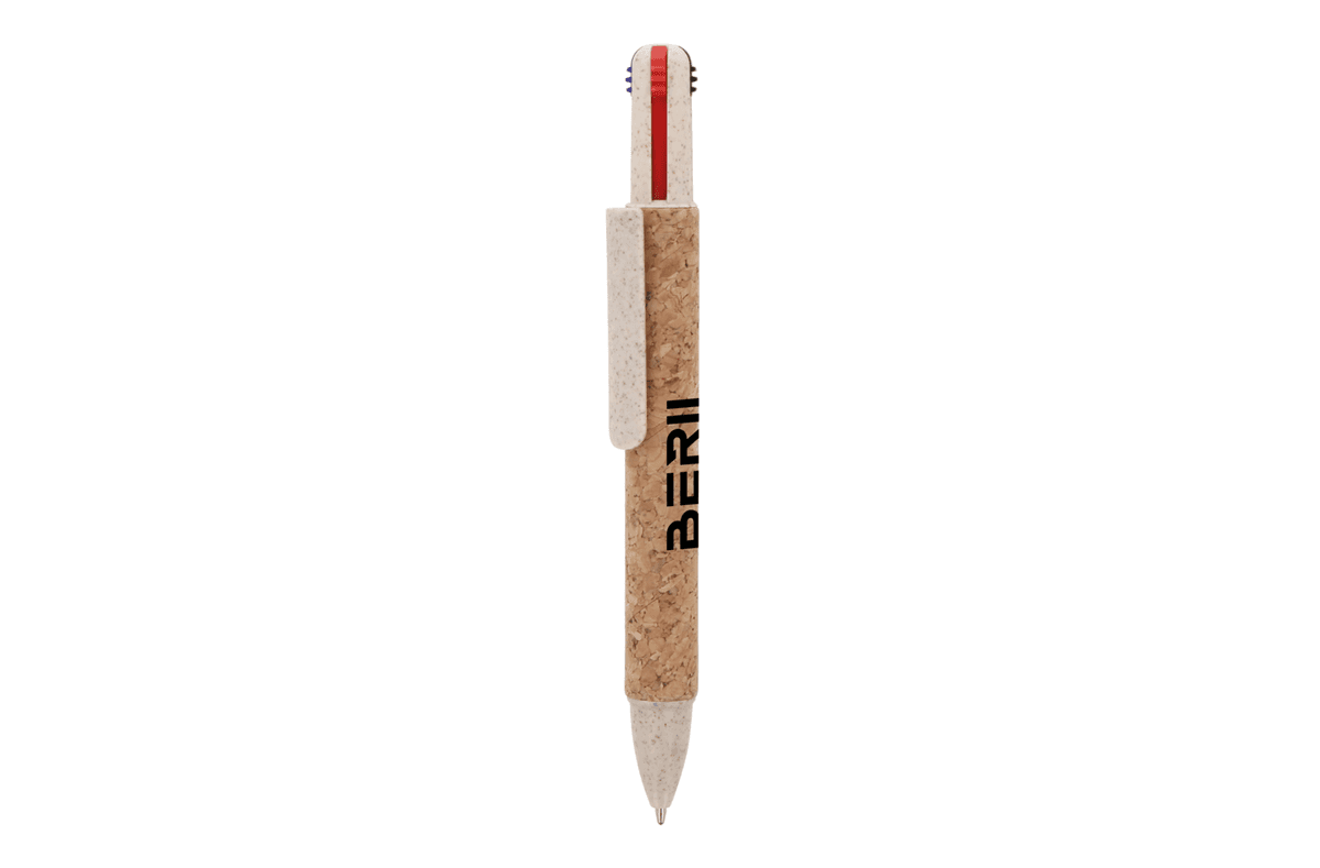 Ball pen 4-color Cork