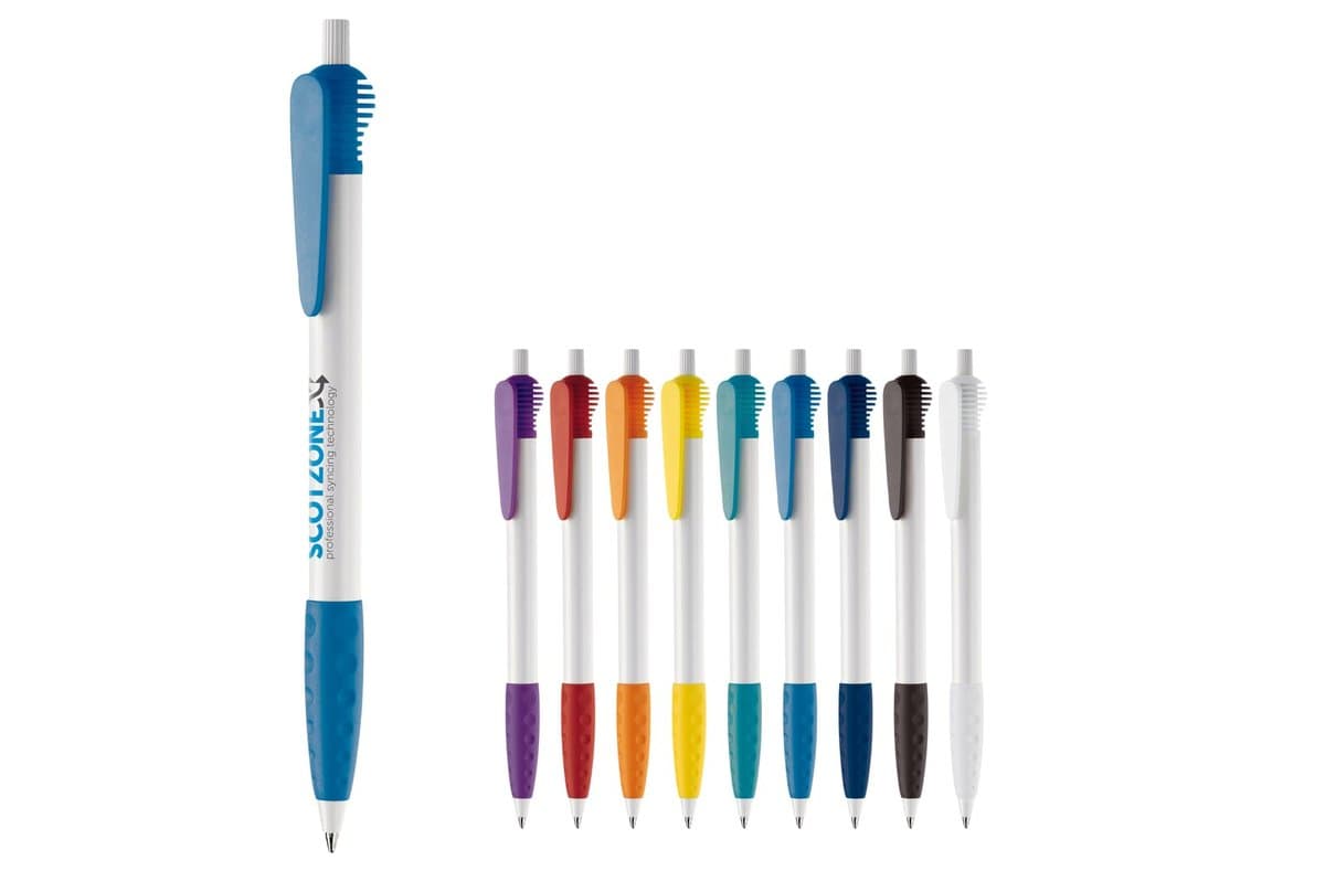 Cosmo ball pen HC rubber round clip