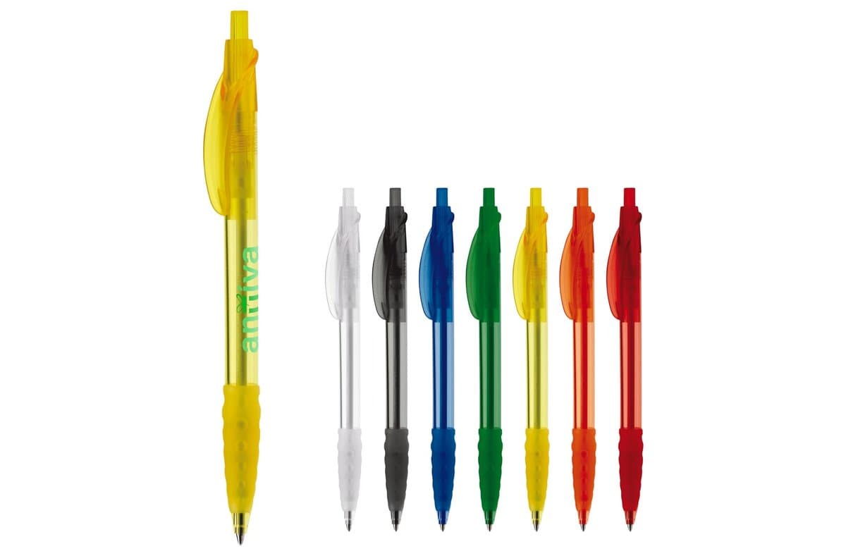 Cosmo ball pen transparent rubber grip
