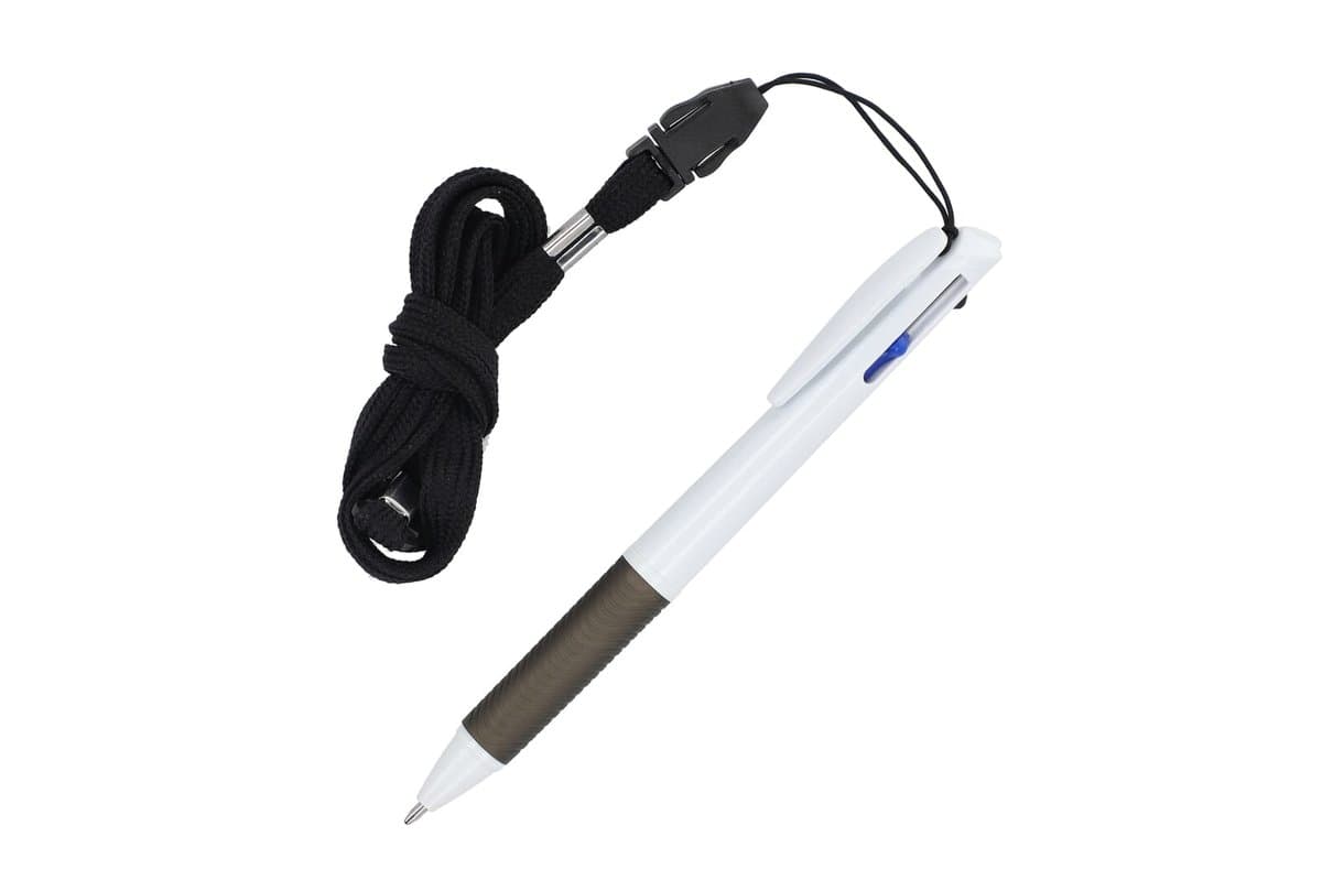 3 Colour pen with grip and keycord 3