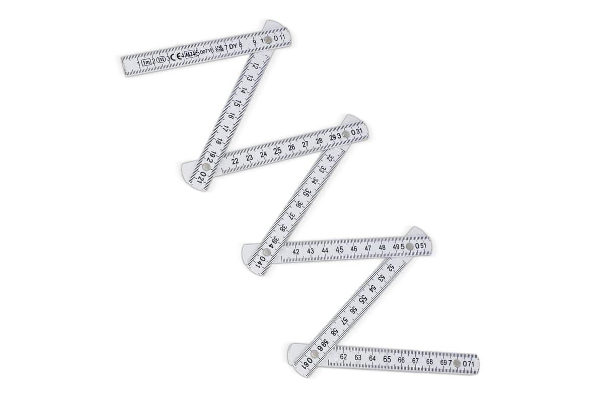 Calibrated foldable ruler 1m 4