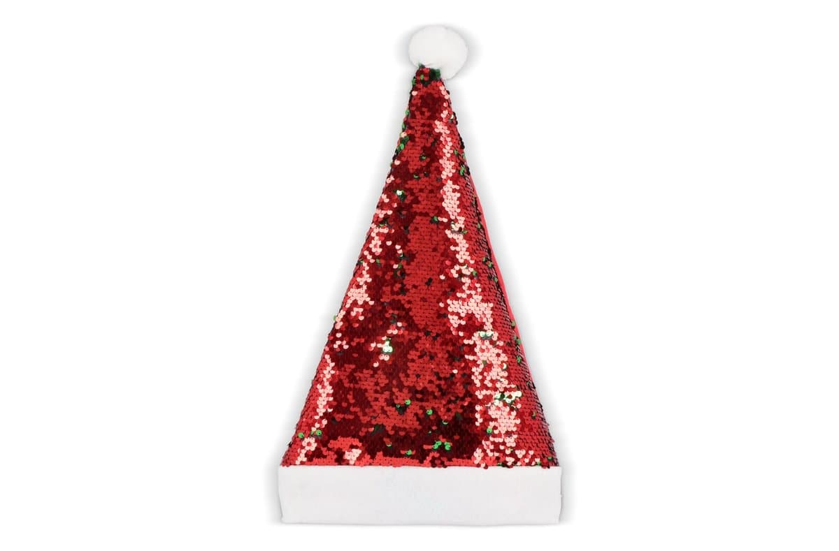 Two-tone sequin Christmas hat 5