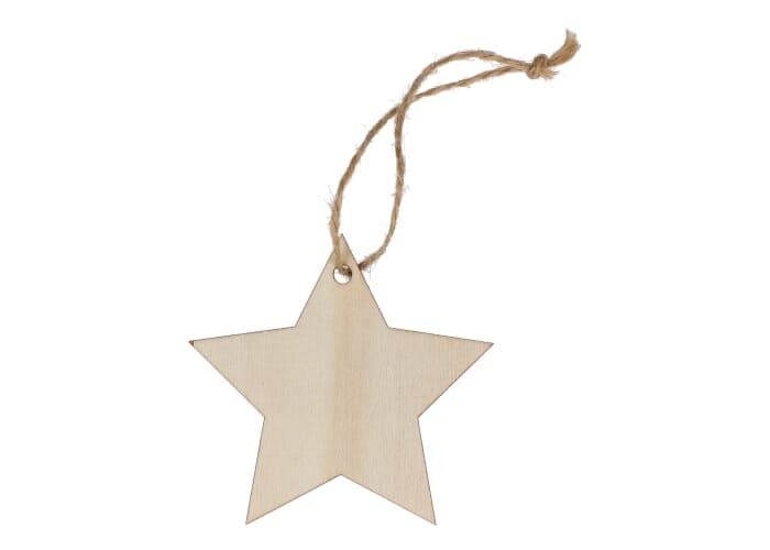 Star shaped wooden Christmas ornament 2