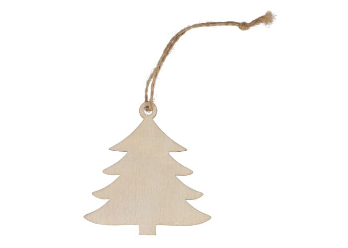 Tree shaped wooden Christmas ornament 2