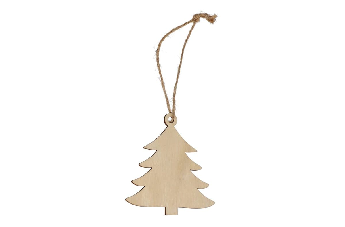 Tree shaped wooden Christmas ornament 5