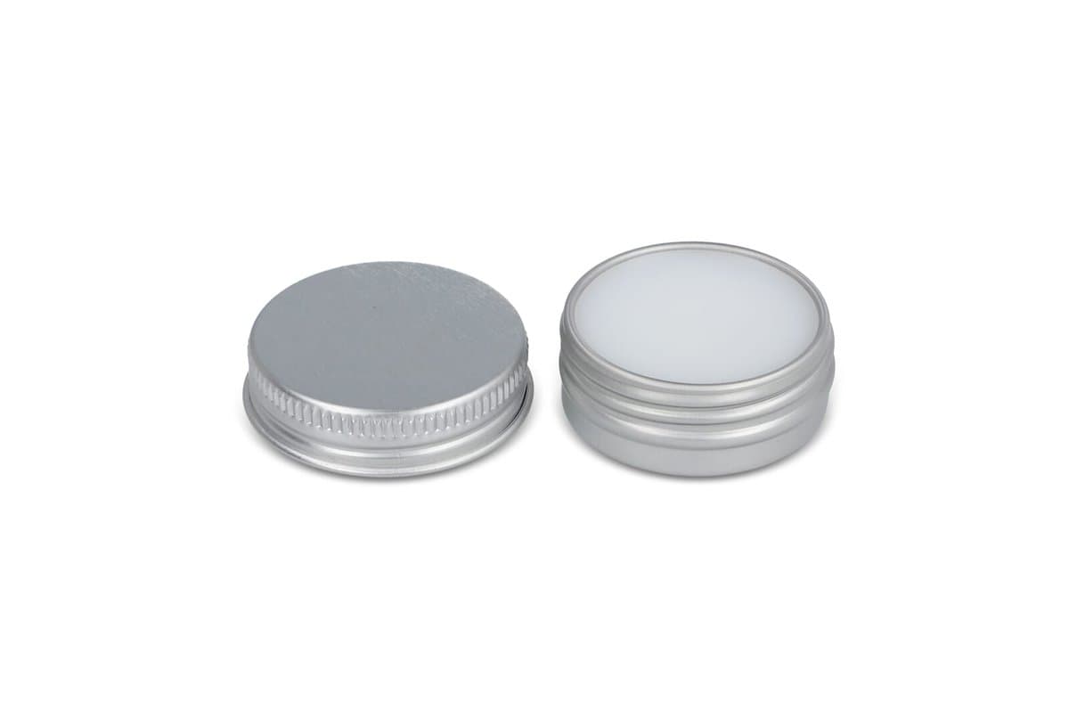 Lipbalm round recycled aluminium tin 3