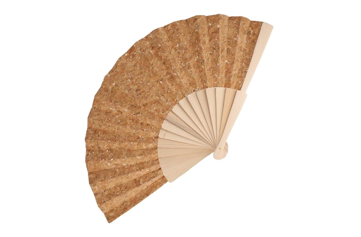 Hand fan wood & cork 3
