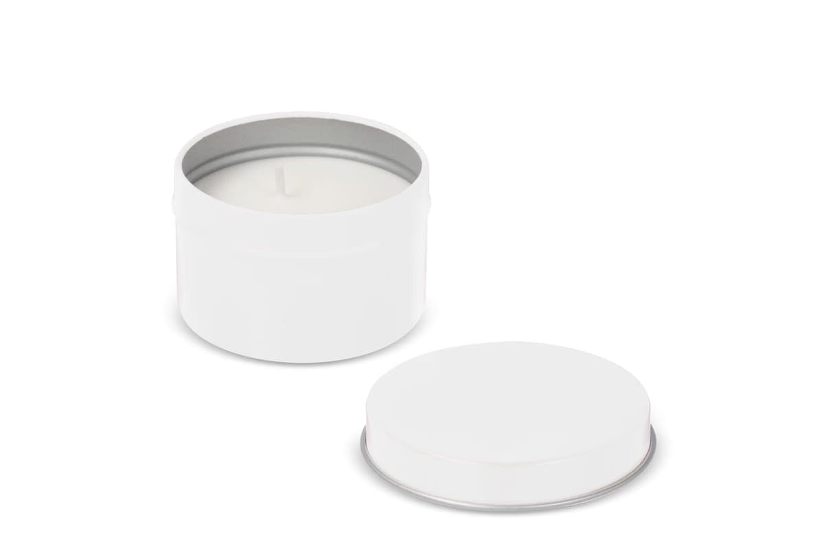 Kirtan scented plant based candle in large recycled tin 5