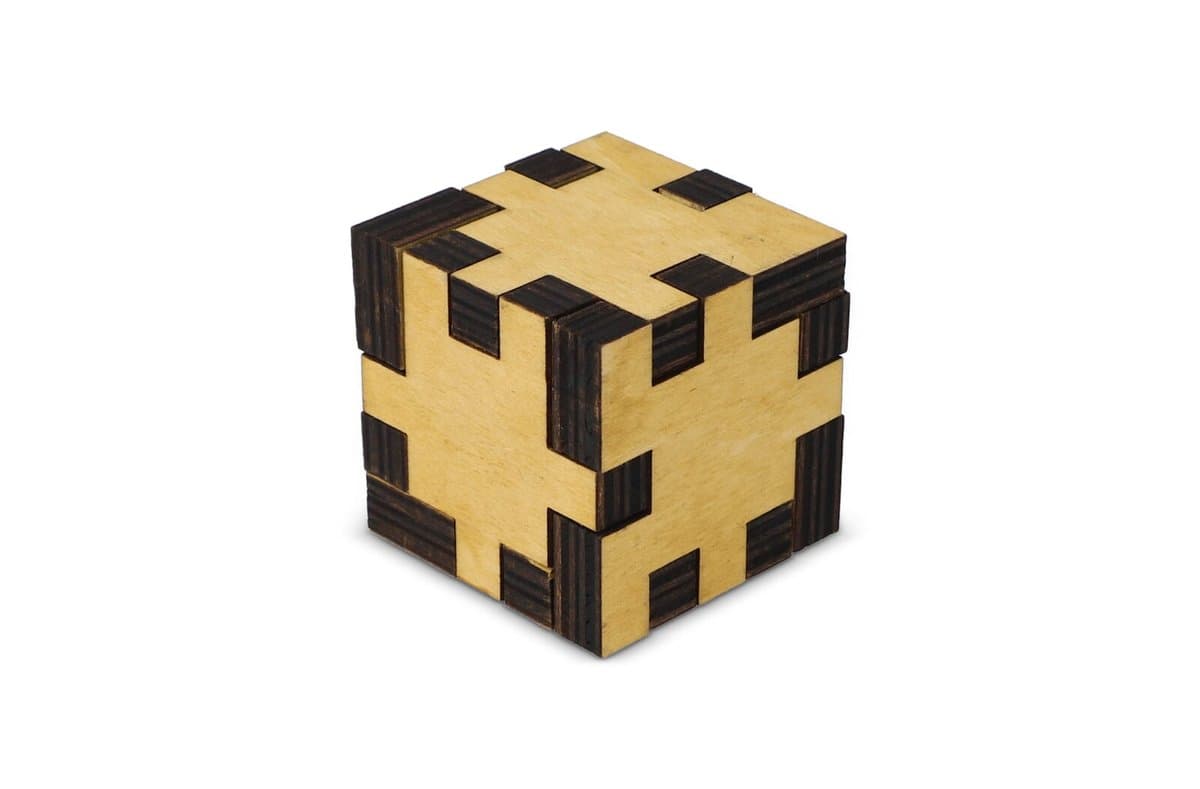 Wooden cube puzzle 4