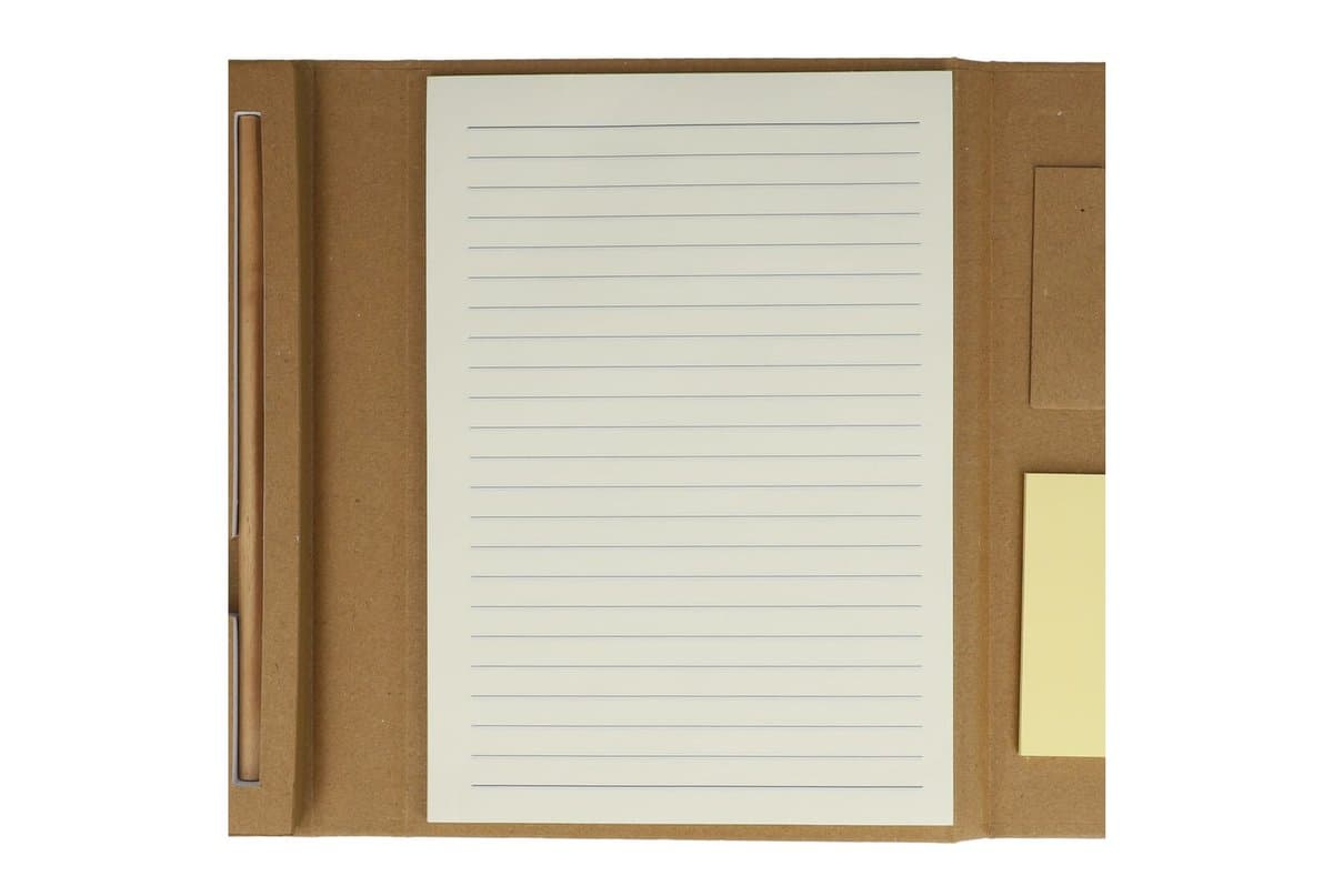 Recycled paper tri-fold stationary set 5