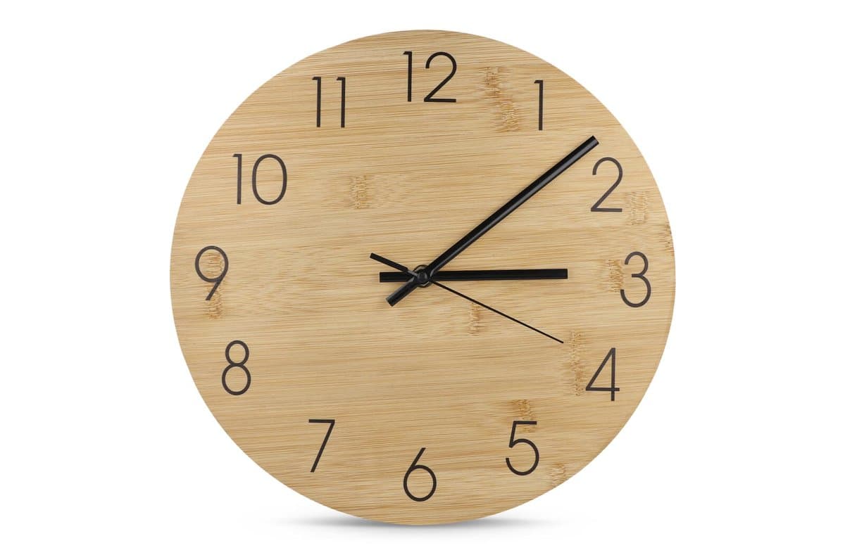 Wall clock bamboo 4