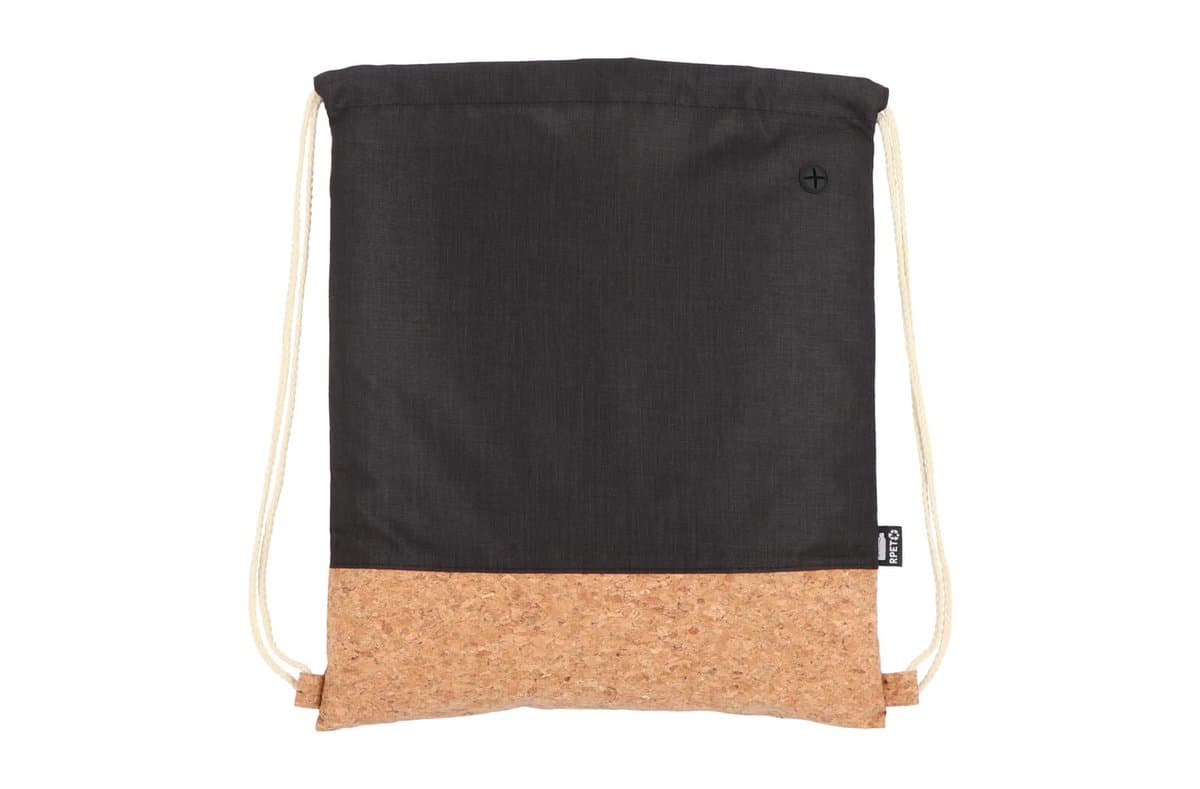 Drawstring bag R-PET & cork 35 x 40cm 5