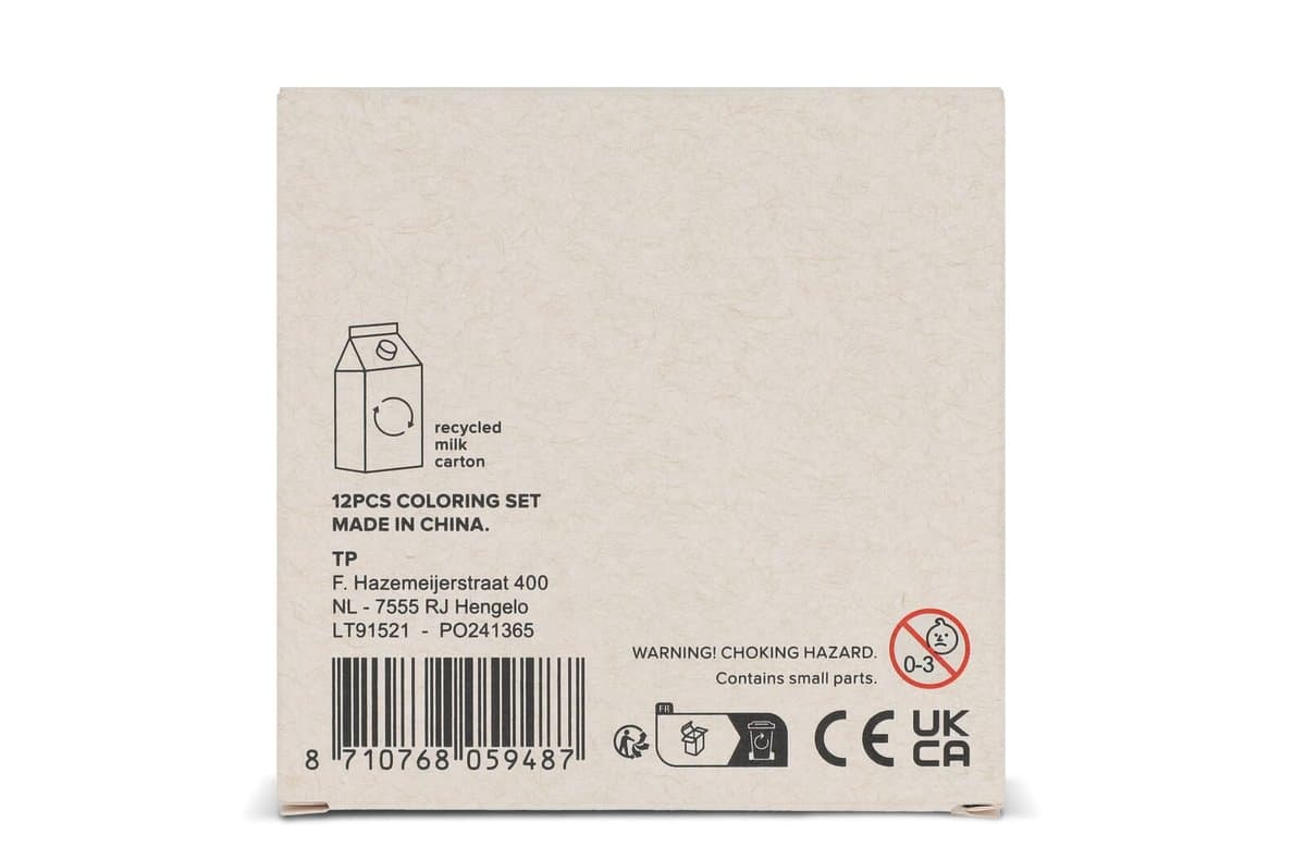 12 colouring pencils in recycled milkcarton box 5