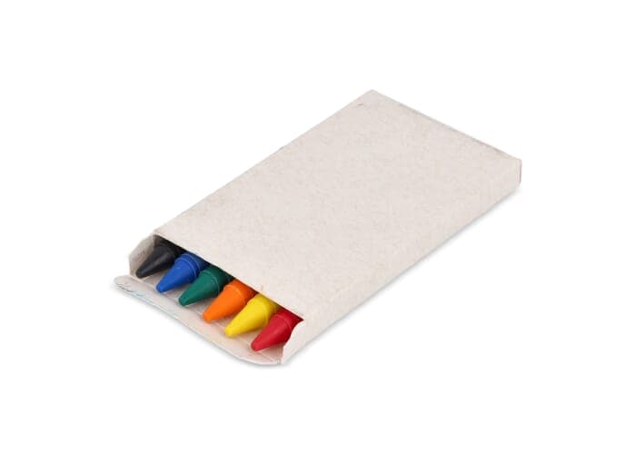 6 crayons in recycled milkcarton box 2